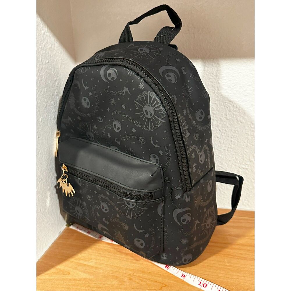 Disney Tim Burton's The Nightmare Before Christmas Black Mini Backpack NWT - Picture 7 of 8